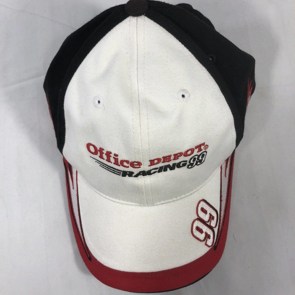 OFFICE DEPOT RACING HAT CAP 99 ROUSH RACING NASCAR CHECKERED FLAG SPORTS OSFM - Picture 8 of 14